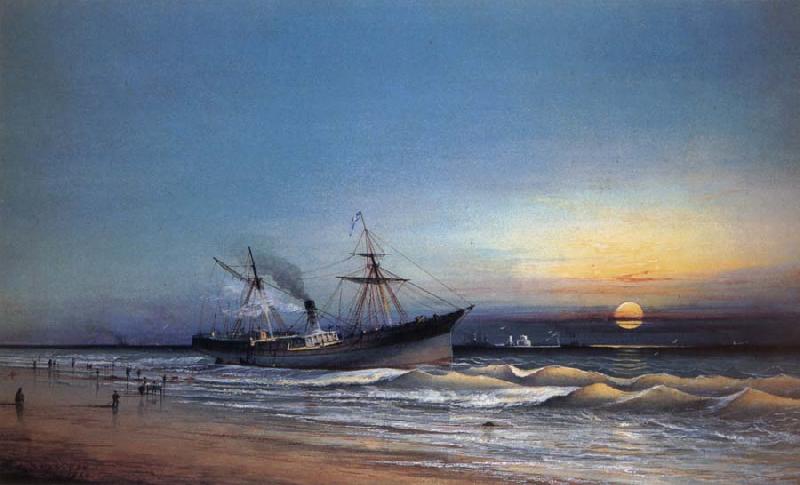 unknow artist tHE Blockade Runner Ashore oil painting image